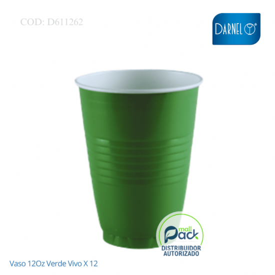 Vaso 12 Oz Verde Vivo X 12 Vaso 12 Oz Verde Vivo X 12